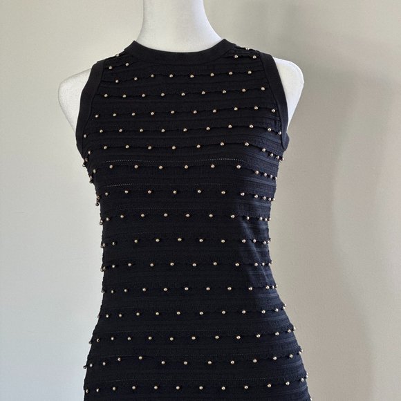 MICHAEL KORS LITTLE BLACK DRESS WITH GOLD BEADS - SZ SMALL - NEW WITH TAGS - Picture 5 of 10